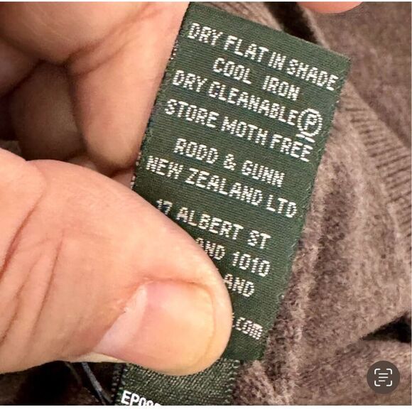 Rodd & Gunn Brown V Neck Merino Sweater. Large. - Picture 6 of 9